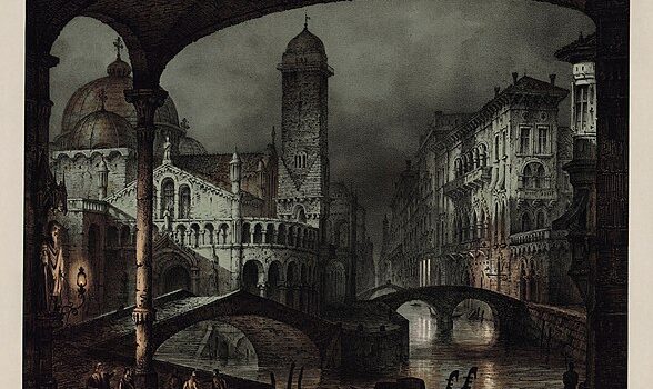 Estimation Lithographie : Tout ce que vous devez savoir Luigi-Verardi-after-Dominico-Ferri-Gaetano-Donizetti-Carrefour-de-St-Jean-et-Paul. Dans l'Opéra Marino Faliero